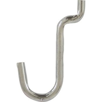 Crawford 18150 Peg Hook, Black/Silver, Zinc