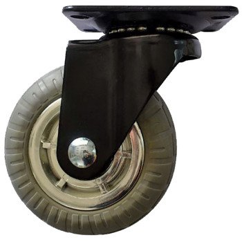 Shepherd Hardware 6270 Swivel Caster, 5 in Dia Wheel, Rubber Wheel, Chrome, 264 lb