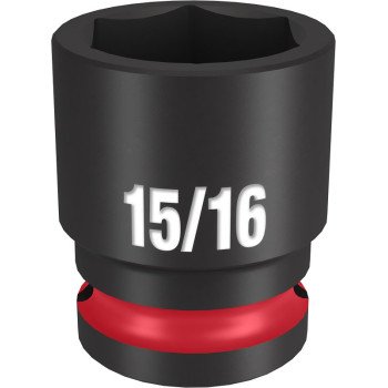 Milwaukee SHOCKWAVE Impact Duty Series 49-66-6209 Shallow Impact Socket, 15/16 in Socket, 1/2 in Drive, Square Drive