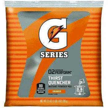 Gatorade 03970 Thirst Quencher Instant Powder Sports Drink Mix, Powder, Orange Flavor, 21 oz Pack