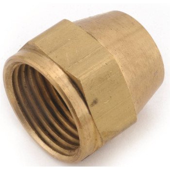 Anderson Metals 754014-10 Short Nut, 5/8 in, Flare, Brass