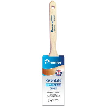 Premier Riverdale 17262 Paint Brush, 2-1/2 in W, Flat Sash Brush, 2-15/16 in L Bristle, Chinex Bristle