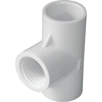 IPEX 435851 Pipe Tee, 1/2 in, Socket x Socket x FPT, PVC, White, SCH 40 Schedule, 150 psi Pressure