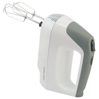 Black+Decker MX1500W Hand Mixer, 120 V, 175 W, 5-Speed, Gray/White