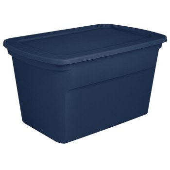 Sterilite 17367406 Storage Tote, Plastic, Marine Blue, 30-1/2 in L, 20-1/4 in W, 17-1/8 in H