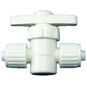 Flair-It 16879 Stop Valve, 3/8 in Connection, PEX, Plastic Body