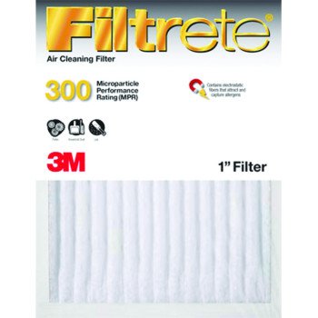 Filtrete 303DC-H-6 Dust Reduction Filter, 25 in L, 20 in W, 6 MERV, 90 % Filter Efficiency, Fiber Filter Media, White