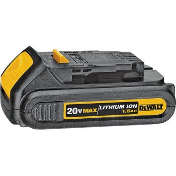 DeWALT DCB201 Compact Battery Pack, 20 V Battery, 1.5 Ah, 30 min Charging