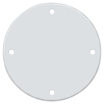 BWF RBCWV Cover, 4 in Dia, Round, Aluminum, White, Powder-Coated