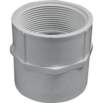 IPEX 035566 Adapter, 3 in, Socket x FNPT, PVC, White, SCH 40 Schedule, 260 psi Pressure