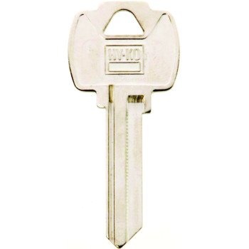 Hy-Ko 11010FR2 Key Blank, Brass, Nickel, For: Fort Cabinet, House Locks and Padlocks