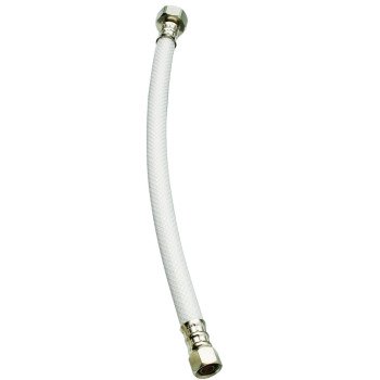 Plumb Pak EZ Series PP23860LF Sink Supply Tube, 3/8 in Inlet, Compression Inlet, 1/2 in Outlet, FIP Outlet, Vinyl Tubing