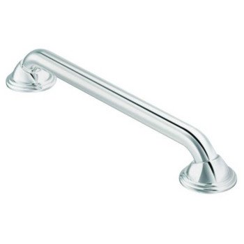 Moen LR8724D2CH Grab Bar, 24 in L Bar, 500 lb, Stainless Steel, Chrome, Screw Mounting