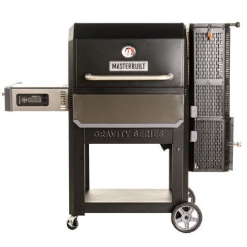 Masterbuilt DigitalFan Gravity MB20041220 Digital Charcoal Grill and Smoker, Charcoal, Iron/Steel, Black