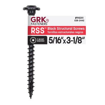 STRUCT SCREW BLK 5/16X3-1/8IN