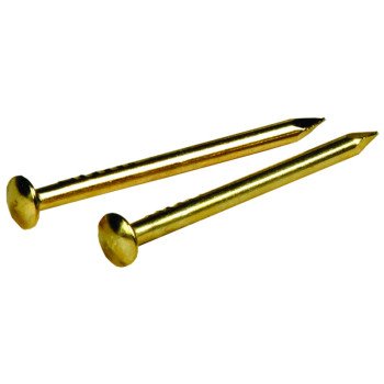 Hillman 122619 Escutcheon Pin, 5/8 in L, Steel, Brass