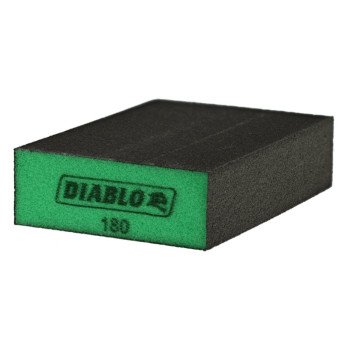 Diablo ENDURA-BOND DFBBLOCUFN01G Flat Edge Sanding Block, 4 in L, 2-1/2 in W, 180 Grit, Ultra Fine