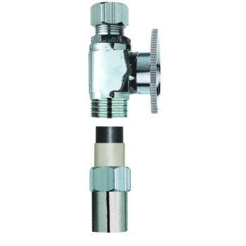 Plumb Pak PP32-2PCLF Transition Valve, 1/2 x 3/8 in Connection, CPVC x Tube, CPVC Body