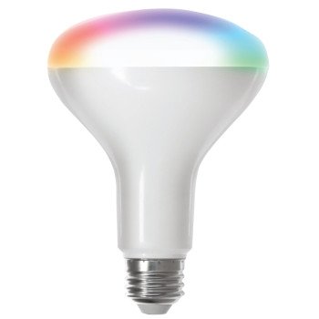 Feit Electric BR30/RGBW/CA/AG Smart Bulb, 8 W, Wi-Fi Connectivity: 2.4 GHz, Voice Control, Medium E26 Lamp Base