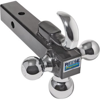 REESE TOWPOWER 7031400 Ball Mount, 1-7/8, 2, 2-5/16 in Dia Hitch Ball, Steel, Chrome