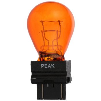 Peak 3157NALL-BPP Miniature Automotive Bulb, 12.8 V, Incandescent Lamp, Wedge, Amber/Red