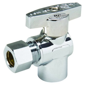 Southland 190-232HC Stop Valve, 3/8 x 1/2 in Connection, Compression x FIP, 125 psi Pressure, Brass Body