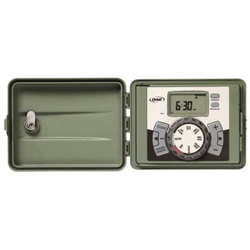 Orbit 57896 Indoor/Outdoor Timer, 6 -Zone, 2 -Program, LCD Display, Plug-and-Go Mounting, Green