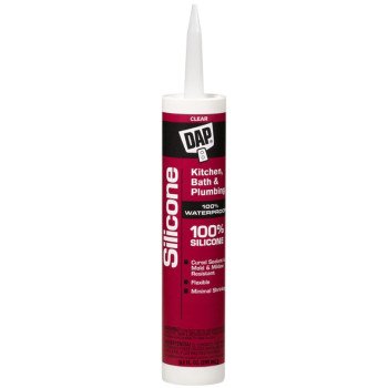 DAP 08648 Sealant, Clear, 24 hr Curing, -40 to 400 deg F, 10.1 oz Tube