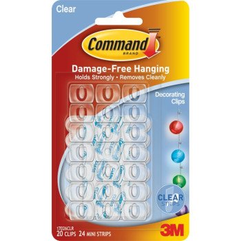 Command 17026CLR Decorating Clip, Plastic, Clear