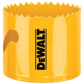 DeWALT DAH180036 Hole Saw, 2-1/4 in Dia, 1-3/4 in D Cutting, 5/8-18 Arbor, 4/5 TPI, HSS Cutting Edge