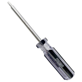 Vulcan SQ34 Screwdriver, S3 Drive, Square Drive, 8 in OAL, 4 in L Shank, Plastic Handle, Transparent Handle