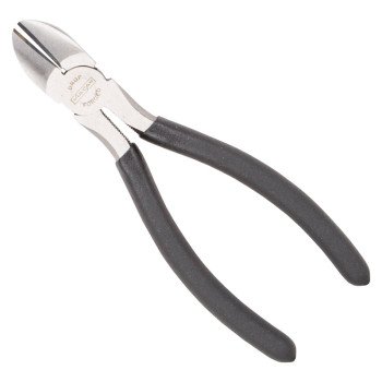 Vulcan JL-NP007 Diagonal Cutting Plier, 7 in OAL, 1 mm Cutting Capacity, 1 in Jaw Opening, Black Handle, Non-Slip Handle