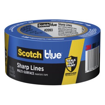 ScotchBlue 2093EL-48N Painter's Tape, 60 yd L, 1.88 in W, Smooth Crepe Paper Backing, Blue