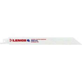 Lenox 20578818R Reciprocating Saw Blade, Applicable Materials: Metal, 3/4 in W, 8 in L, 18 TPI