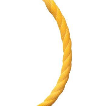 Baron 83610 Rope, 3/4 in Dia, 100 ft L, 1093 lb Working Load, Polypropylene, Yellow