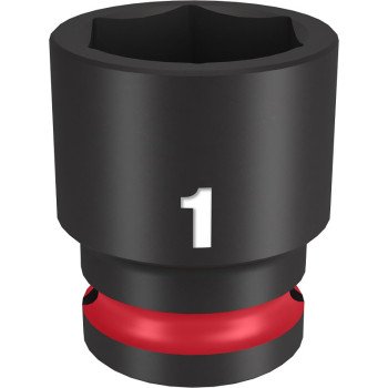 Milwaukee SHOCKWAVE Impact Duty Series 49-66-6210 Shallow Impact Socket, 1 in Socket, 1/2 in Drive, Square Drive