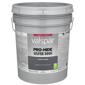 Pro-Hide Silver 5000 7200 028.0072007.008 Interior Paint, Eggshell Sheen, Antique White, 5 gal, Plastic Pail