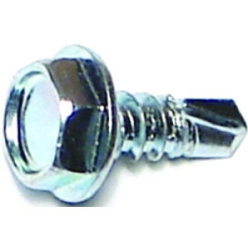 Midwest Fastener 10278 Screw, #10 Thread, 1/2 in L, Hex, Socket Drive, Self-Drilling Point, Steel, Zinc