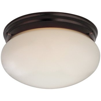 Boston Harbor F14BB02-8005-ORB Two Light Round Ceiling Fixture, 120 V, 60 W, 2-Lamp, A19 or CFL Lamp, Bronze Fixture