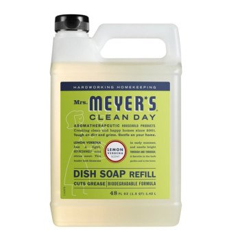 Mrs. Meyer's Clean Day 11181 Dish Soap Refill, 48 fl-oz, Liquid, Lemon Verbena