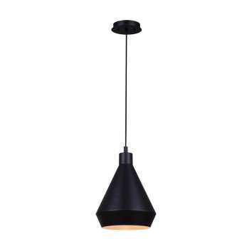 Canarm BYCK IPL1020A01BK Pendant Light, 120 V, 60 W, 1-Lamp, Type A Lamp, Metal Fixture, Black Fixture