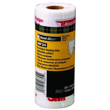 3M Hand-Masker MF24 Masking Film, 180 ft L, 24 in W, Polyethylene Backing