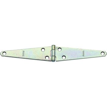 National Hardware N127-639 Strap Hinge, 1-5/8 in W Frame Leaf, 0.073 in Thick Leaf, Steel, Zinc