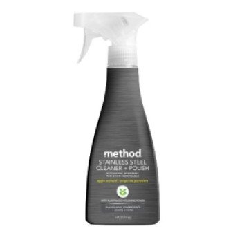 method Steel For Real 84 Stainless Steel Polish, 12 oz Spray Bottle, Apple Orchard