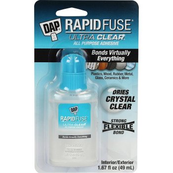 DAP RapidFuse 7079800180 All-Purpose Adhesive, Clear, 1.67 fl-oz Bottle