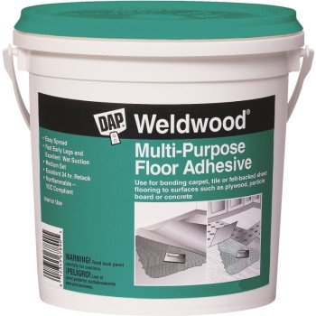 DAP 00141 Floor Adhesive, Off-White, 1 qt Pail