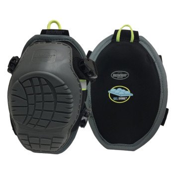 Bucket Boss KneeKeeper HV Series GX2 Molded GelDome Nonmar Knee Pad, Gel Foam Pad, Tri-Buckle Closure