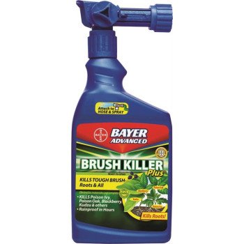 BioAdvanced 704645A Brush Killer, Compositions: Triclopyr, Triethylamine Salt, 32 oz Bottle, Liquid, Clear