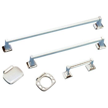 Boston Harbor PBC001A-3L Bath Accessory Set, Chrome, 5-Piece, For: Bathroom