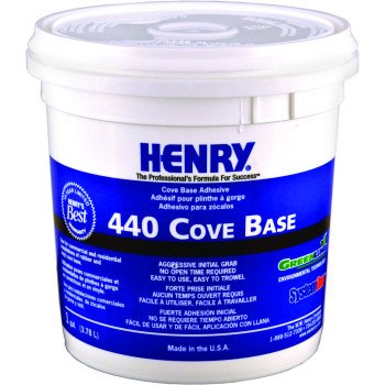 Henry 12111 Cove Base Adhesive, Beige, 1 gal, Pail